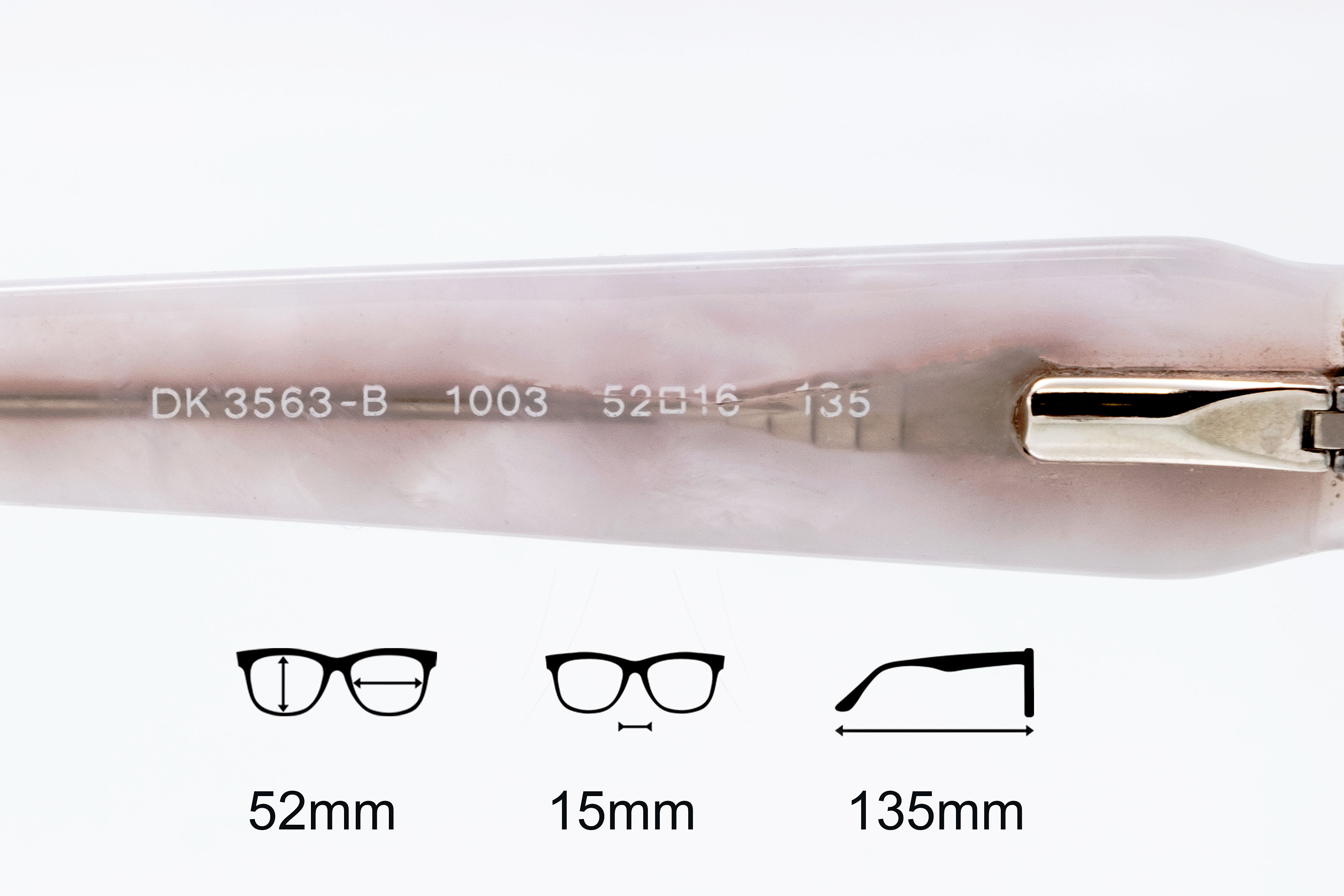 Donna Karan 3563B, Vintage Eyeglasses, Rectangular Optical  display picture 3