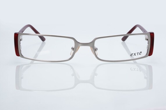 Exte vintage eyeglasses, gray, bordeaux, rectangu… - image 2
