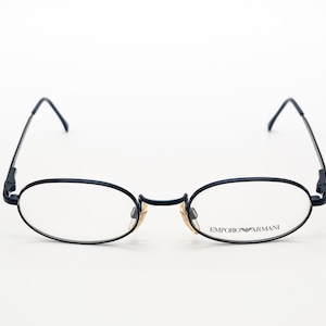 Emporio Armani vintage eyeglasses, oval optical frame made in Italy, new old stock
