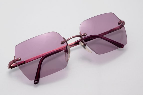 BVLGARI vintage sunglasses, rimless, made in Ital… - image 5