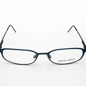 Giorgio Armani vintage eyeglasses, rectangular optical frame made in Italy, new old stock