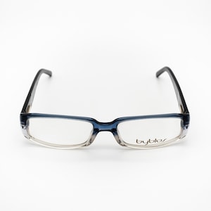 Byblos vintageglasögon, rektangulära optiska bågar tillverkade i Italien, nya gamla lager