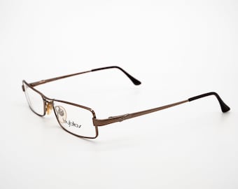 Byblos Vintage-Brille, rechteckiger optischer Rahmen, neuer, alter Lagerbestand