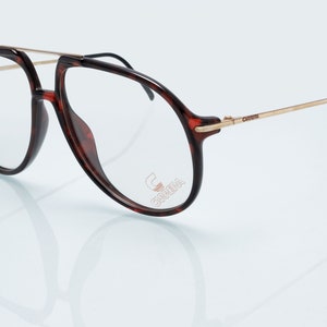 Carrera vintage eyeglasses, gold, tortoise, aviator optical frame made in Austria, new old stock