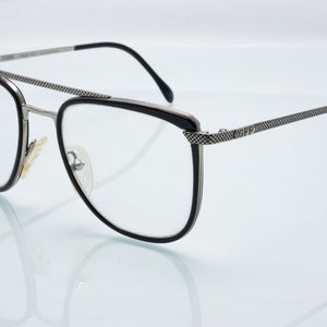 Gianfranco Ferre vintage eyeglasess, square double bridge optical frame made in Italy, new old stock