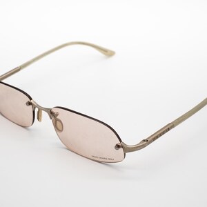 Prada vintage eyeglasses, made in Italy, rimless rectangular optical frame made in Italy, new old stock