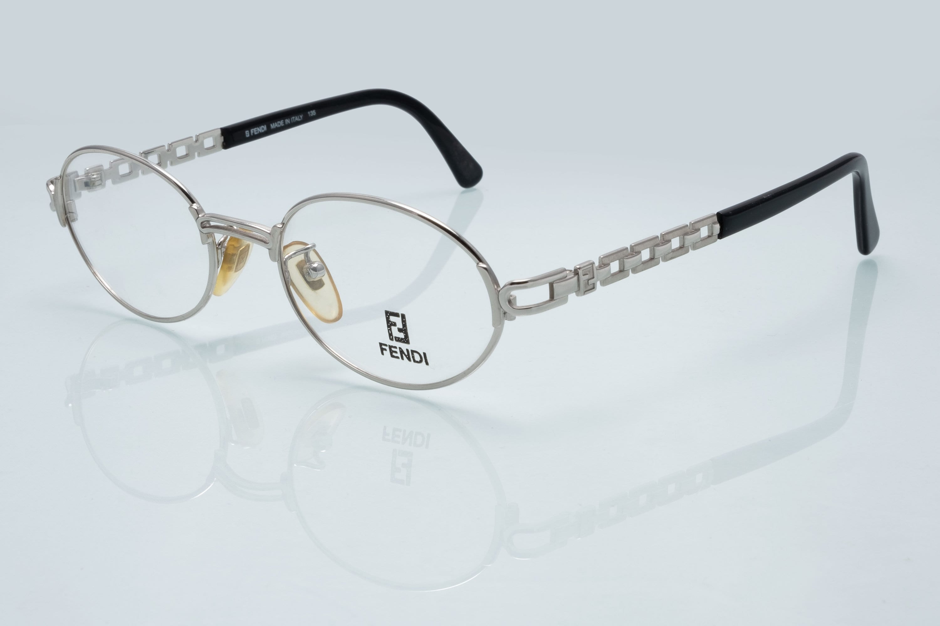 Fendi Vintage Eyeglasess, Silver, Oval Optical Frame, Made  display picture 2