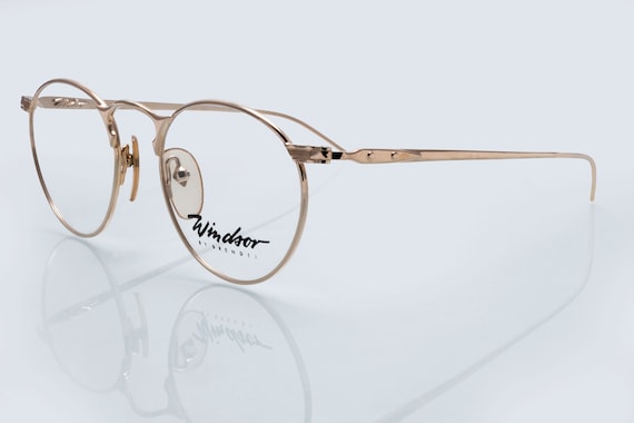 Windsor by Brendel Vintage Eyeglases, round, gold… - image 1