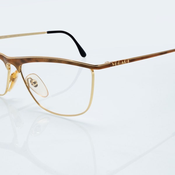 Vogart by Police vintage eyeglasses, gold, cat eye optical frame handmade in Italy, new old stock