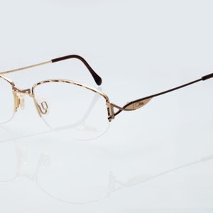 Cazal Vintage Eyeglases, 80's, half rim, gold frame, new old stock