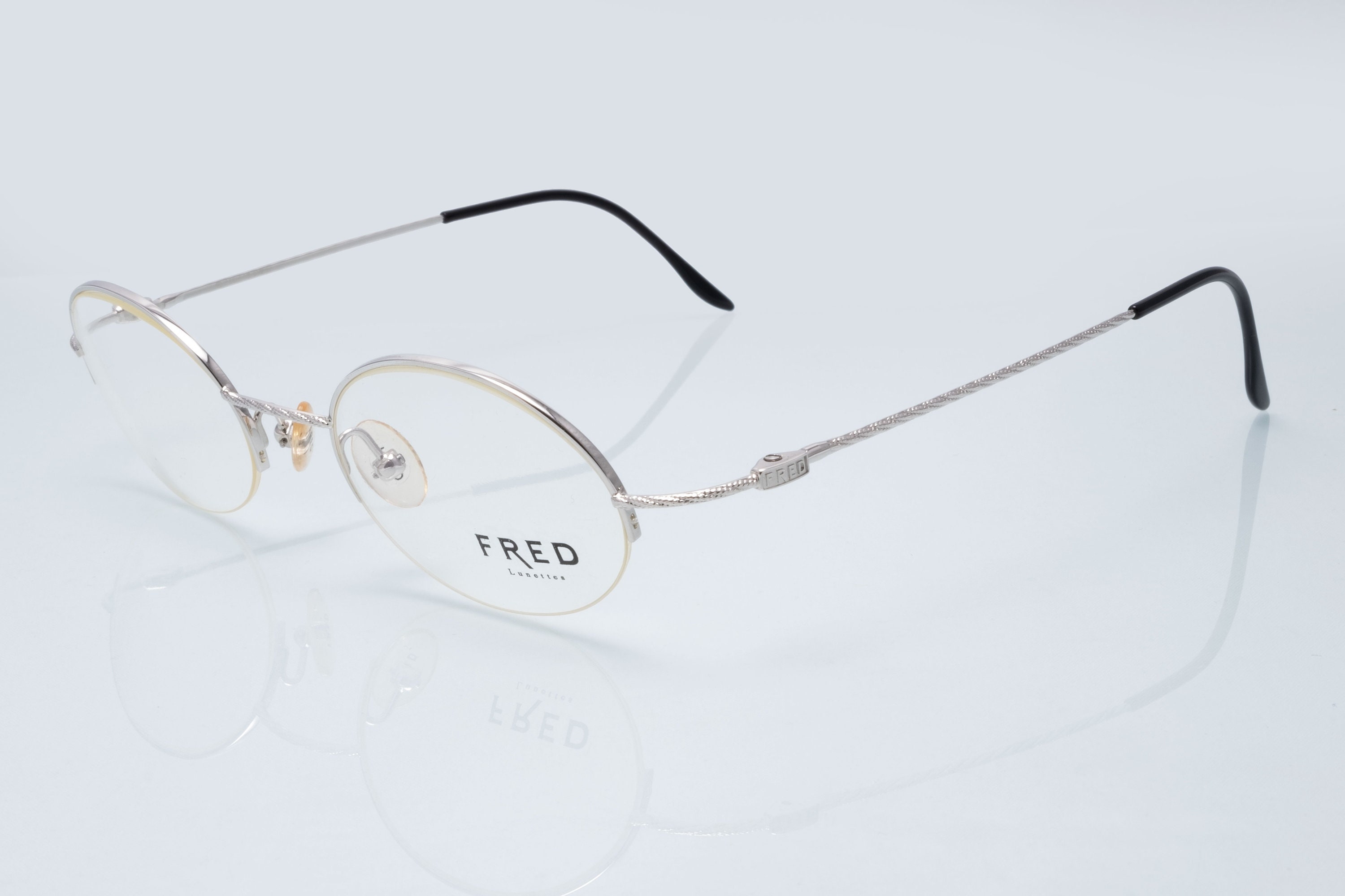 Fred F10-L02 Vintage Eyeglasses Made in France, Platine Fred F10-L02 Vintage Eyeglasses Made in France, Platine