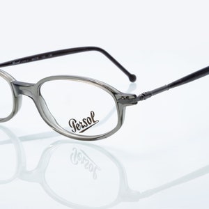 Persol 2566-V vintage eyeglasses, oval, gray, new old stock