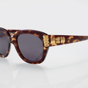 Francis Klein Paris vintage sunglasses, tortoise, square, made in France, 80's, new old stock