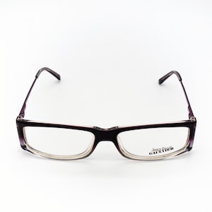 Jean Paul Gaultier vintage eyeglasses, rectangular optical frame made in Italy, new old stock