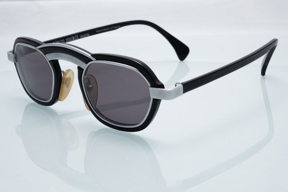 Alain Mikli Handmade in France Black Geometric Rectangular Sunglasses Vintage Alain Mikli Black Vintage Sunglasses for sale | eBay main image 4