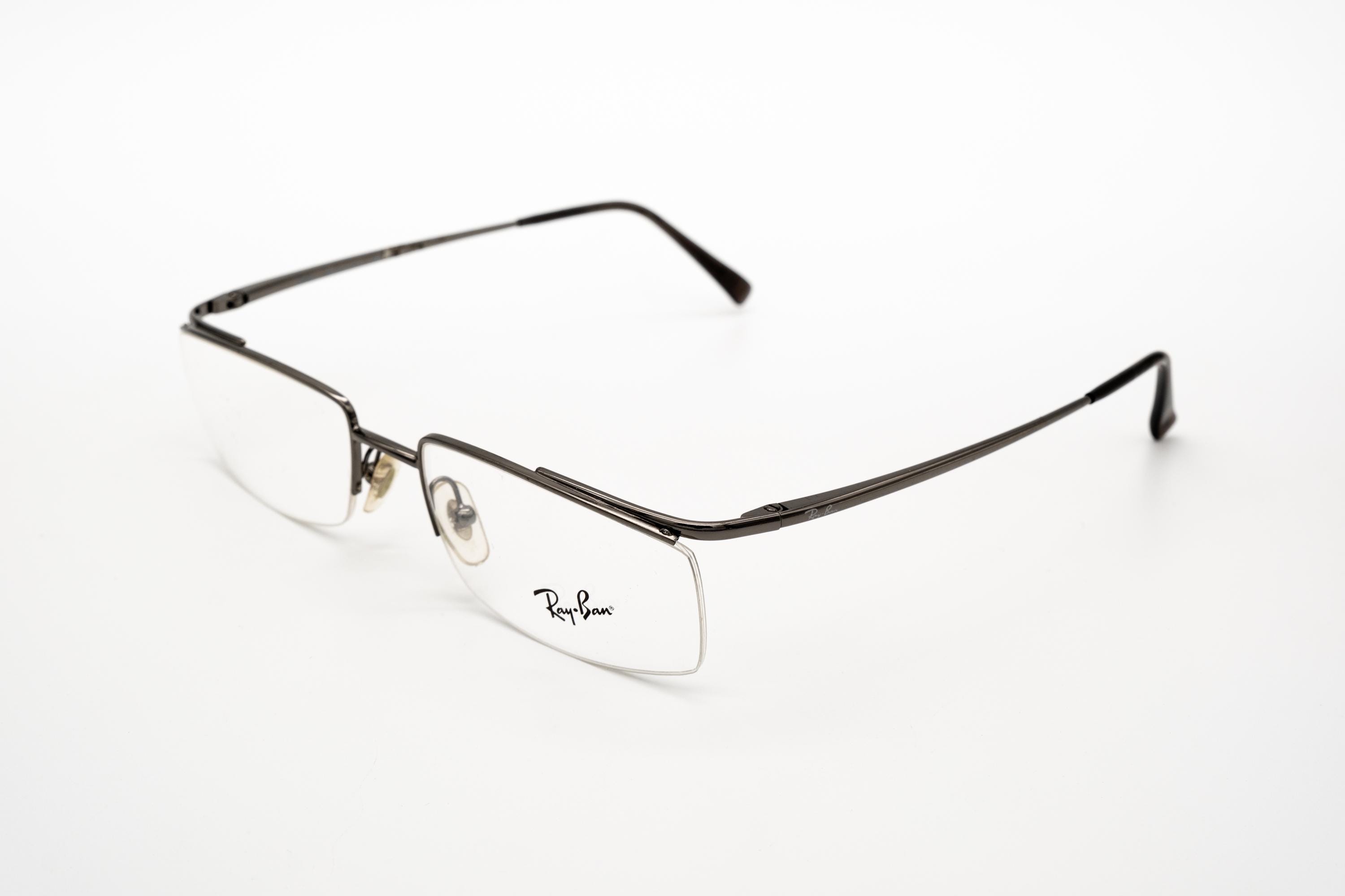 Rayban Vintage Half Rim Eyeglasses Optical Frame Made in Italy Silver New Old Stock Etsy Denmark