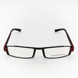Augusto Valentini vintage eyeglasses, made in Italy, rectangular optical frame, new old stock