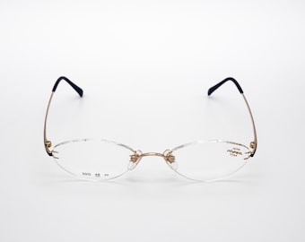 HOYA ピンフィール ヴィンテージ眼鏡、日本製リムレスフレーム  