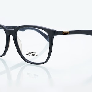 Trussardi Action vintage eyeglasses, black, square optical frame, new old stock