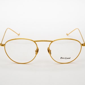Freeland vintage eyeglasses, round optical frame, gold, new old stock