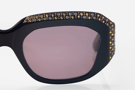 Francis Klein Paris vintage sunglasses, black, ma… - image 3
