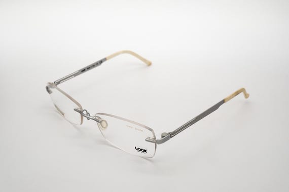 Look vintage eyeglasses, rimless rectangular opti… - image 2
