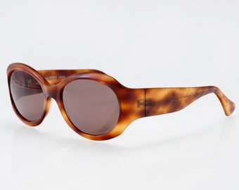 Vintage Jacomo France Designer Tortoiseshell Sunglasses, Deadstock, New Jacomo 219 03, Vintage 90s Matte Gold and Blue Tortoise  main image 3