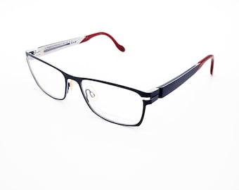 Augusto Valentini vintage eyeglasses, made in Italy, rectangular optical frame, new old stock