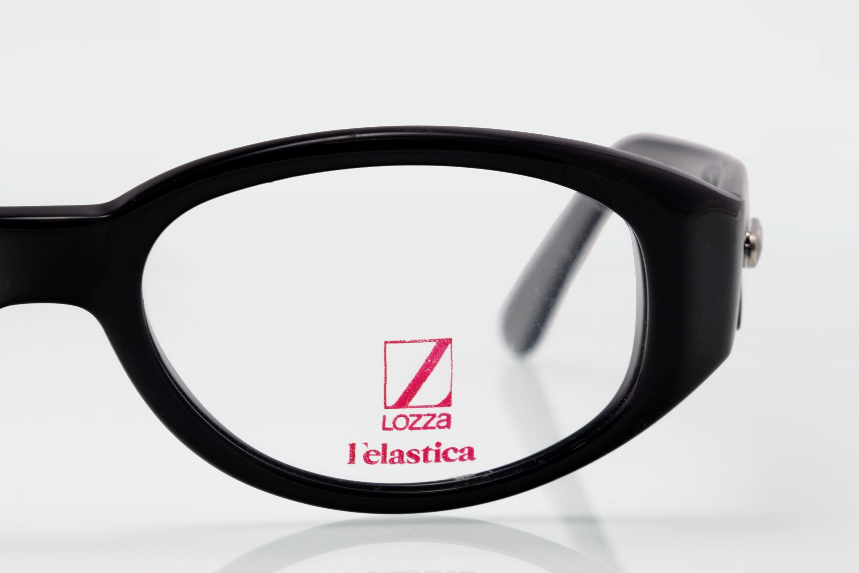 Lozza Vintage Eyeglases, Black, Oval Optical Frame Made in  display picture 2