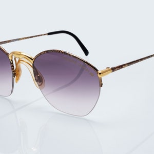 Porsche Design by Carrera vintage sunglasses, gold frame, purple lenses, made in Austria, brand new