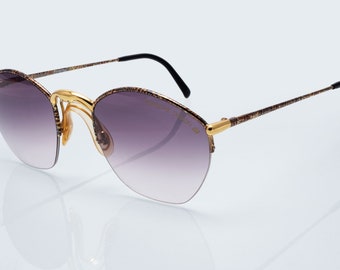 Porsche Design by Carrera vintage sunglasses, gold frame, purple lenses, made in Austria, brand new