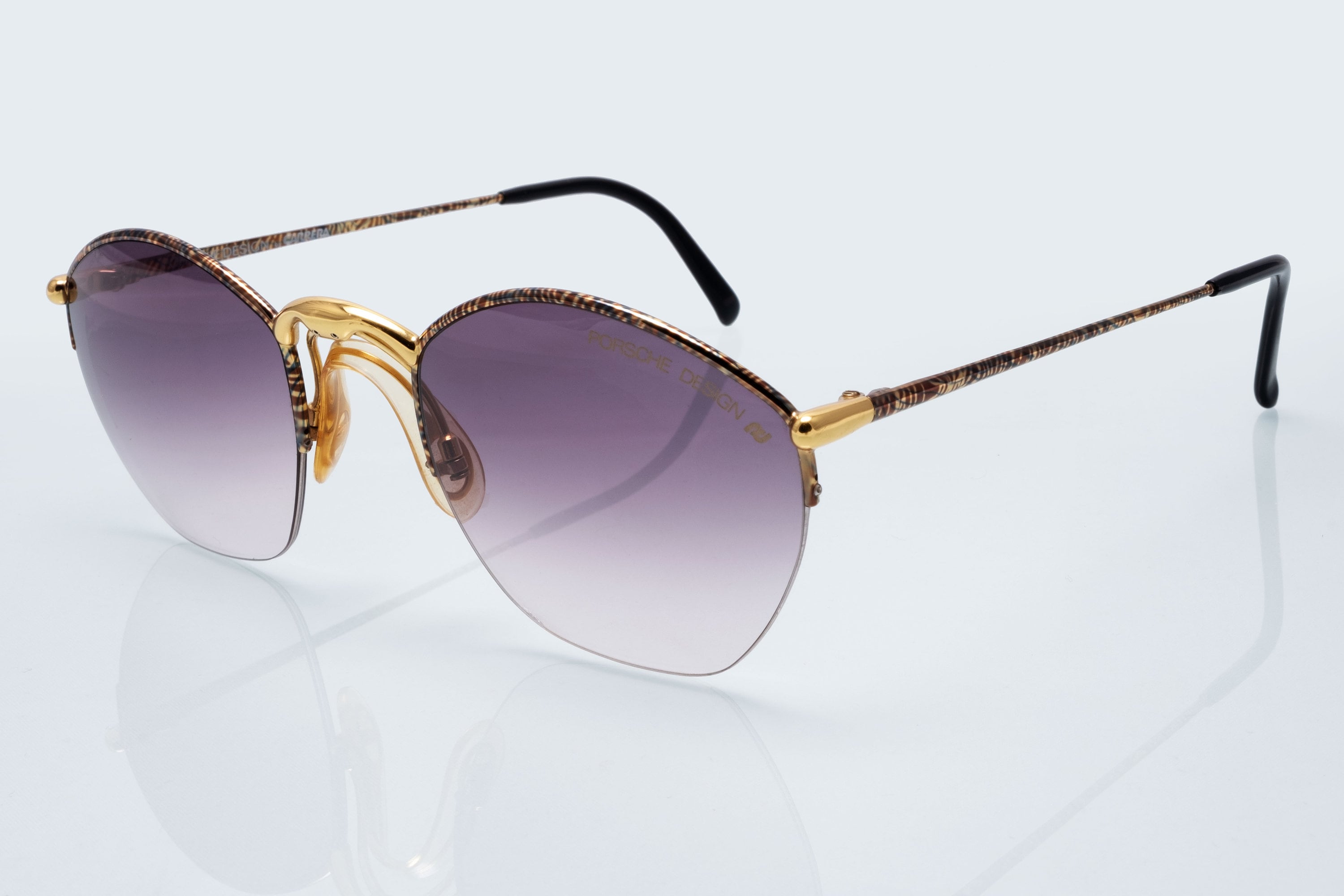 Purple Aviator Sunglasses Porsche design Carrera Porsche Design 5623 40 Gold Frame Rainbow Lens  main image 2