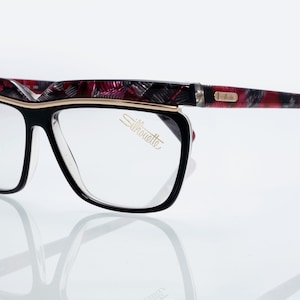 Silhouette vintage eyeglasses, colorful, square optical frame made in Austria, new old stock