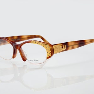Francis Klein Paris vintage eyeglasses, tortoise, cat eye optical frame, new old stock