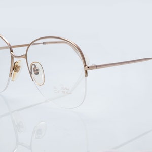 Desil vintage eyeglasses, 14 KT rolled gold half rim optical frame made in Italy, new old stock