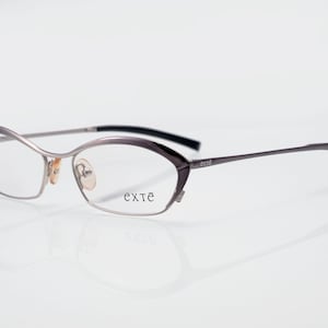 Exte vintage eyeglasses, rectangular optical frame made in Italy, new old stock
