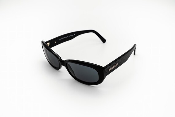 Vintage Trussardi Sunglasses Elegant Italian Designer Frame, Silver/Black Vintage sunglasses trussardi - Gem main image 3