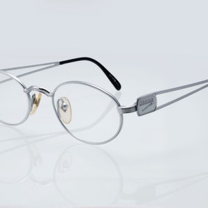 Junior Gaultier vintage eyeglasses, silver, oval optical frame made in Japan, new old stock