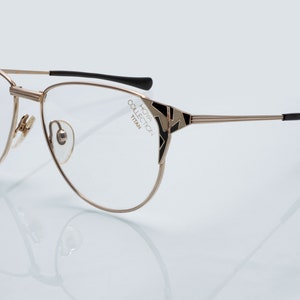 Hoya Collection vintage eyeglasses, gold, titanium frame made in Japan, new old stock