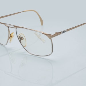 Silhouette vintage eyeglasess, gold, square optical frame made in Austria, new old stock
