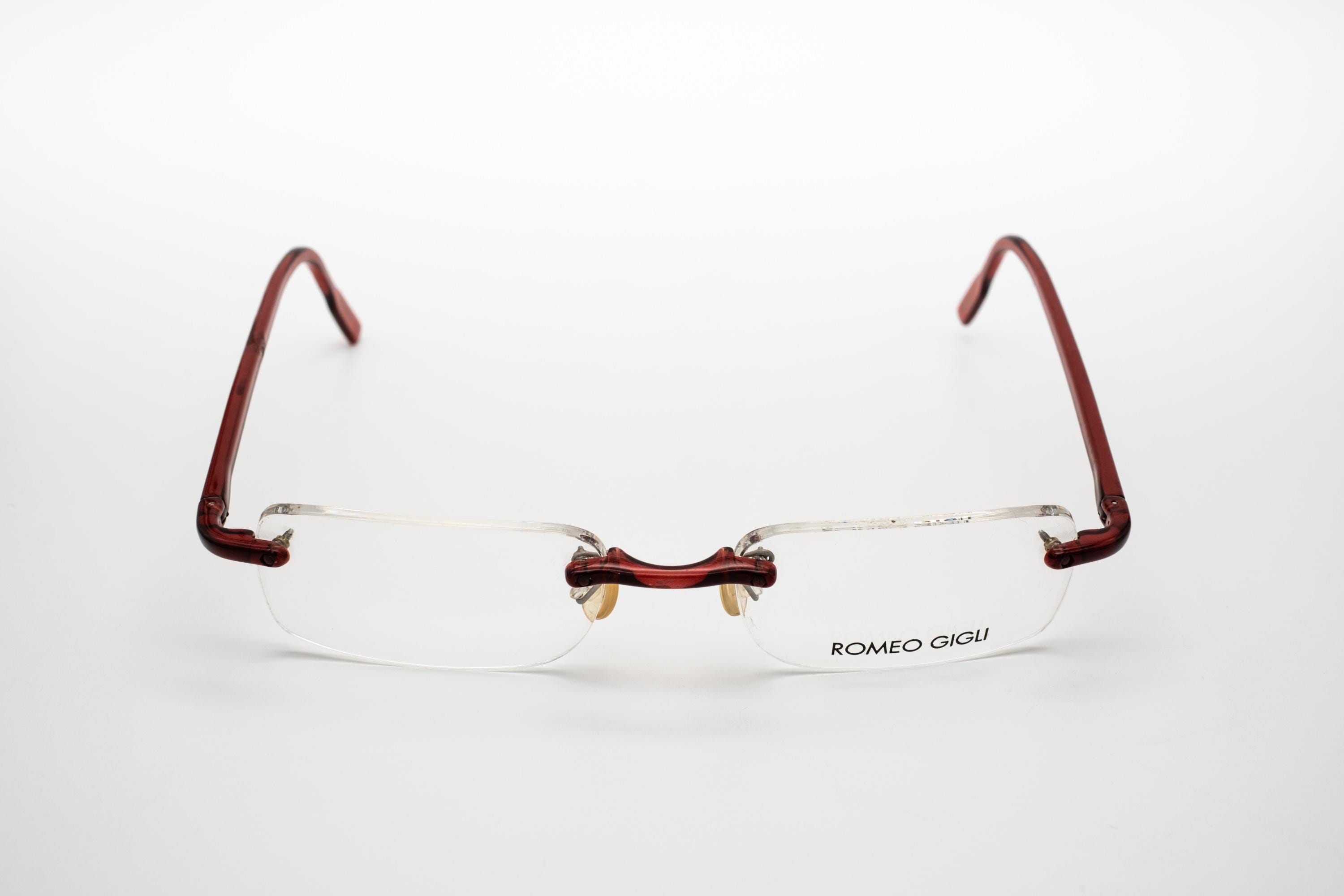 Romeo Gigli Red & Copper Frame Sunglasess/ Green Lenses RG 40S Romeo Gigli Eyewear - Etsy main image 2