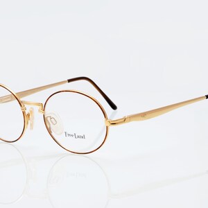 Freeland vintage eyeglasses, round optical frame, gold, tortoise, new old stock