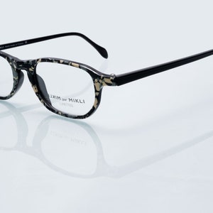 Alain Mikli " Mikli par Mikli", black mosaic, rectangular optical frame, handmade in France, new old stock