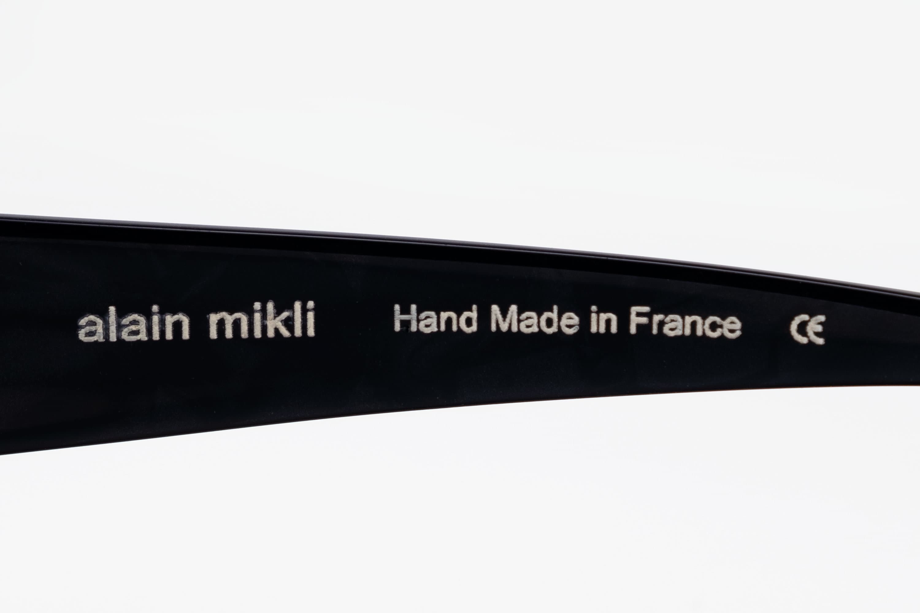 Alain Mikli Handmade in France Black Geometric Rectangular Sunglasses Vintage Alain Mikli Black Vintage Sunglasses for sale | eBay main image 3