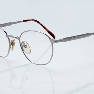 Junior Gaultier vintage eyeglasses, silver, round optical frame, new old stock