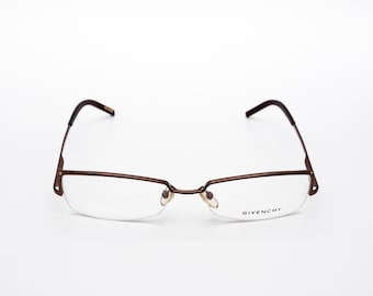Givenchy Vintage Rectangle Eyeglasses, Men Women Brown  display picture 1