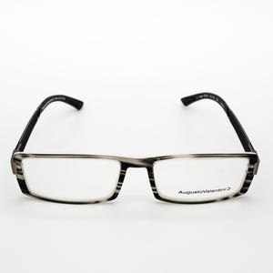 Augusto Valentini vintage eyeglasses, grey, made in Italy, rectangular optical frame, new old stock