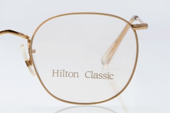 Hilton Classic vintage eyeglasses, gold, square o… - image 3