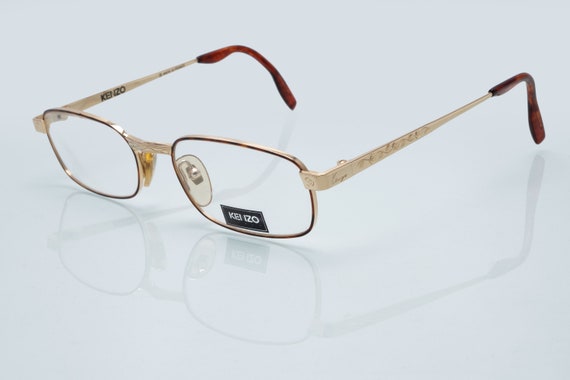 Kenzo Vintage Eyeglasess, gold, rectangular optic… - image 1