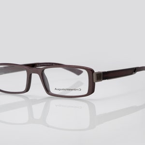 Augusto Valentini vintage eyeglasses, made in Italy, rectangular optical frame, new old stock